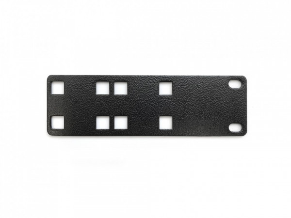 Кронштейн Hyperline, прямое, 141,2х44х2 мм (ВхШхГ), вертикальный, 19", цвет: чёрный