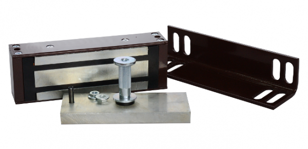Замок электромагнитный М1-500 с уголком (коричневый)