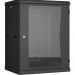 Шкаф телекоммуникационный настенный TLK Classic II, 19", 15U, 770х600х450 мм (ВхШхГ), дверь: стекло, боковая панель: сплошная съемная, разборный, цвет: чёрный