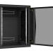 Шкаф телекоммуникационный настенный TLK Classic II, 19", 15U, 770х600х450 мм (ВхШхГ), дверь: стекло, боковая панель: сплошная съемная, разборный, цвет: чёрный