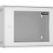 Шкаф телекоммуникационный настенный TLK Lite, 19", 9U, 436х600х350 мм (ВхШхГ), дверь: стекло, боковая панель: сплошная съемная, разборный, цвет: серый