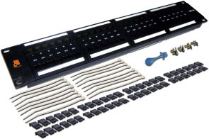 Коммутационная патч-панель Lanmaster, 19", 2HU, портов: 48 х RJ45, кат. 6, неэкр., цвет: чёрный, (LAN-PPL48U6)