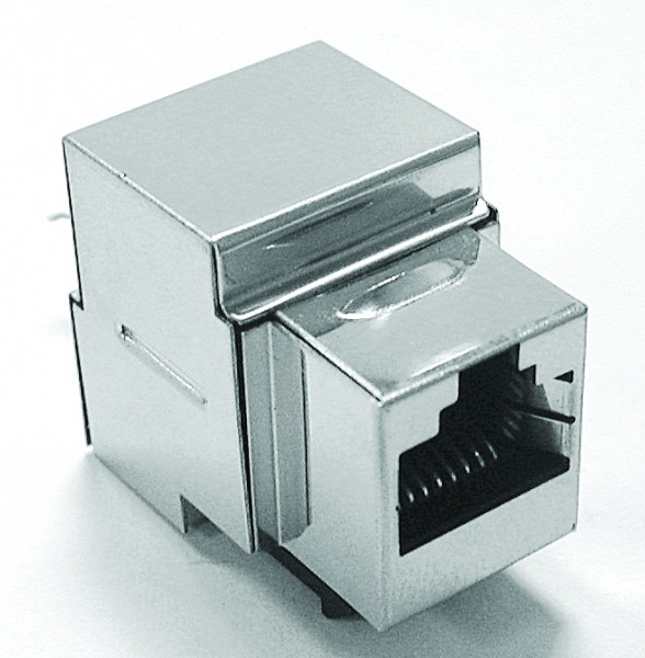 Разъём Efapel MEC21, RJ45, keystone, кат. 6, экр., цвет: металл