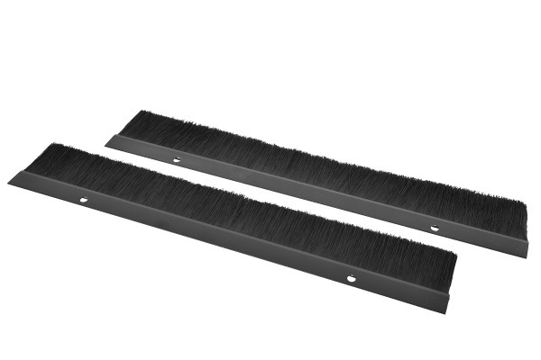Щеточный ввод ЦМО, 420 мм Ш, для напольного шкафа, алюминий, цвет: чёрный, (комплект - 2 шт)