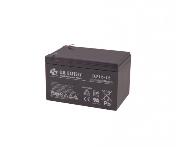 Аккумулятор для ИБП B.B.Battery BP, 94х98х151 мм (ВхШхГ),  необслуживаемый электролитный,  12V/12 Ач, (BB.BP 12-12)