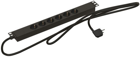 Блок розеток Hyperline SHE19-6SH-2EU