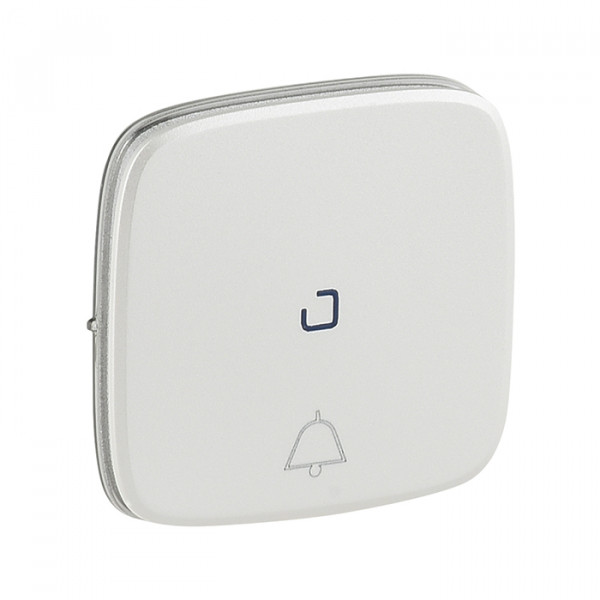 Клавиша для выключателя Legrand Valena Allure, 58х51 мм (ВхШ), с подсветкой и индикацией, кол-во клавиш: 1, цвет: перламутр, символ "звонок", (LEG.755094)