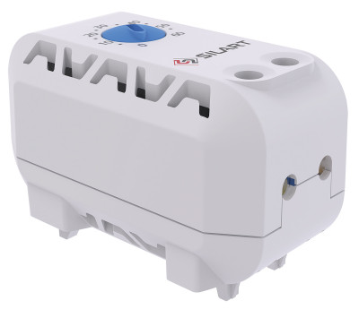 Терморегулятор SILART TBS, 63х34х42 мм (ВхШхГ), 240Вт, на DIN-рейку, для шкафов, 250V, серый, конфигурация контактов NO