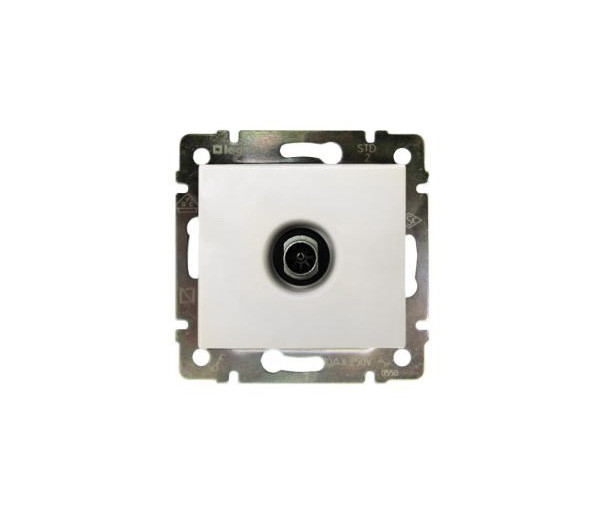 Розетка в сборе Legrand Valena, 1x TV, кат. 5е, экр., внутренняя, 51х58 мм (ВхШ), цвет: белый, (LEG.774430)