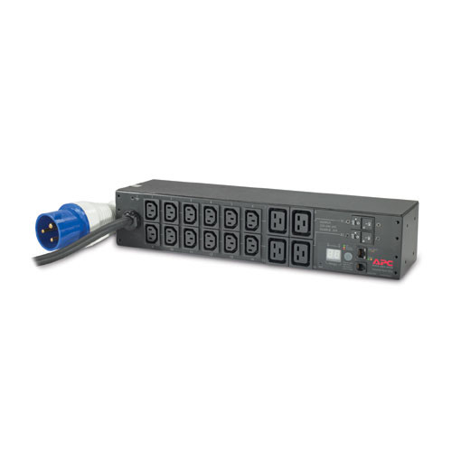 Блок силовых розеток APC, 19", IEC 60320 С13 х 12, IEC 60320 С19 х 4, вход IEC 320 C13, шнур 3,66 м, 2U, 88х444х112 мм (ВхШхГ), 32А, чёрный