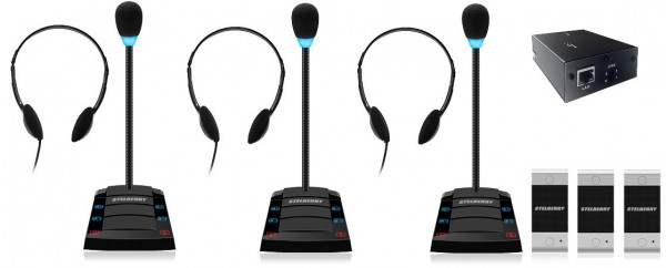 Устройство переговорное клиент-кассир, дуплексное, с записью переговоров SX-401/3