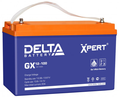 Аккумулятор герметичный свинцово-кислотный Delta GX 12-100
