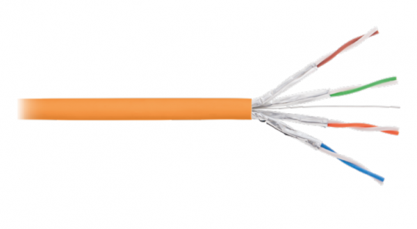 Кабель «витая пара» (LAN) для структурированных систем связи U/FTP 4pair, Cat6a, Solid, In, нг(А)-HF (NMC 9455C-OR)