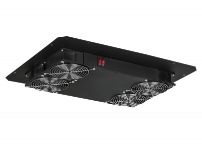 Вентиляторный модуль TLK, 220V, вентиляторов: 4, 51 дБ, поток: 660 м3/ч, для напольного шкафа, цвет: чёрный