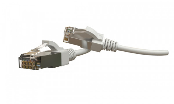 Шнур коммутационный Hyperline, кат. 6, экр., S/FTP, RJ45/RJ45, d 5,6 1м, LSZH, AWG28 белый, (PC-LPT-SFTP-RJ45-RJ45-C6-1M-LSZH-WH)