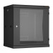 Шкаф телекоммуникационный настенный TLK Classic II, 19", 12U, 636х600х450 мм (ВхШхГ), дверь: стекло, боковая панель: сплошная съемная, разборный, цвет: чёрный