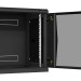 Шкаф телекоммуникационный настенный TLK Classic II, 19", 12U, 636х600х450 мм (ВхШхГ), дверь: стекло, боковая панель: сплошная съемная, разборный, цвет: чёрный