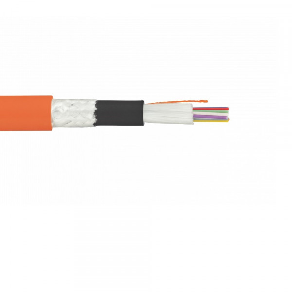 Кабель волоконно-оптический Eurolan L21-TB Tight Buffer,  6хОВ, OM4 50/125, LSZH-FR, Ø 11,3мм, универсальный, бронированный, цвет: оранжевый