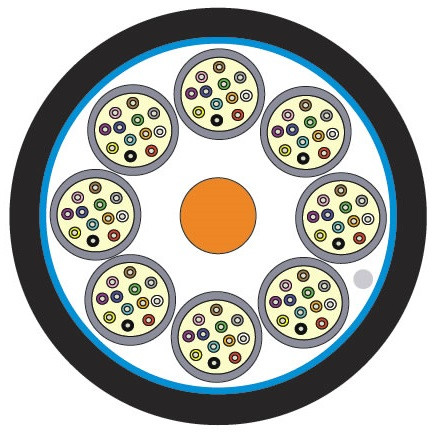 Кабель волоконно-оптический Siemon XGLO Tight Buffer,  48хОВ, OM4 50/125, LSZH, Ø 18,3мм, универсальный, небронированный, цвет: чёрный