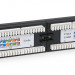 Коммутационная патч-панель Cabeus, 10", 1HU, портов: 12 х RJ45, кат. 5е, неэкр., порты в 1 ряд, цвет: чёрный, настенная с подставкой, (PL-12-Cat.5e 10"-Dual)
