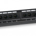 Коммутационная патч-панель Cabeus, 10", 1HU, портов: 12 х RJ45, кат. 5е, неэкр., порты в 1 ряд, цвет: чёрный, настенная с подставкой, (PL-12-Cat.5e 10"-Dual)