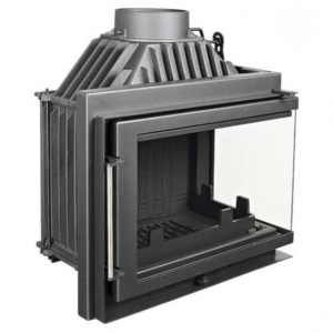 Угловая правая дровяная топка Kratki Maja P/BS(угловое стекло справа)