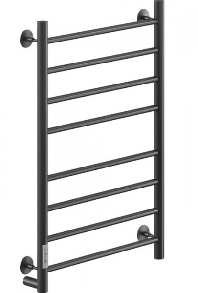 Электрический полотенцесушитель Ника WAY-2 80/50 RAL9005 черный матовый левый тэн