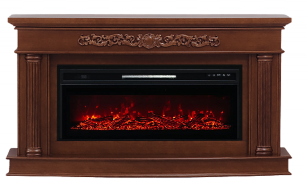 Линейный электрокамин Elekam Gloria Plus дуб с очагом Pulsar 38