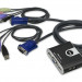 Переключатель KVM Aten, портов: 2, 25,2х69,9х82,4 мм (ВхШхГ), USB, цвет: чёрный