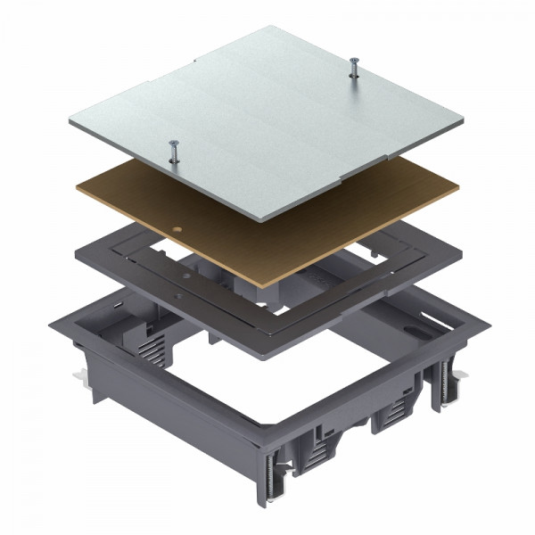 Люк напольный BETTERMANN ZES4, пластик, ревизионный, 65х222 мм (ВхШ), модулей: 4, в фальш-пол, цвет: бежевый