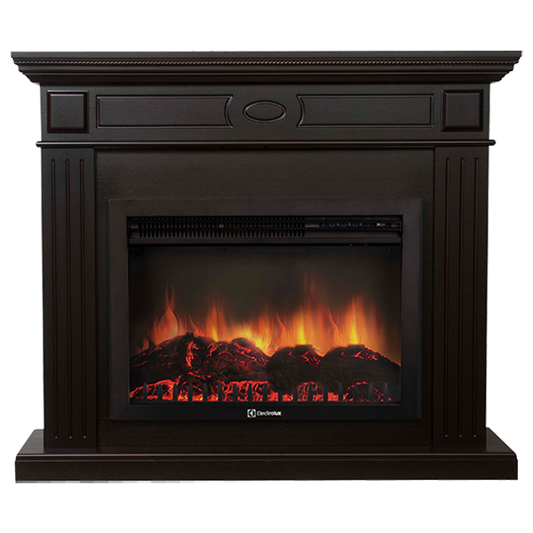 Электрокамин с широким очагом 2D Electrolux EFP/P-2520LS с порталом Firelight Bianco 25 венге