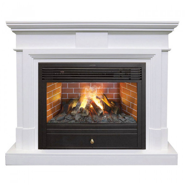 Электрокамин с широким очагом 3D Real-Flame Marco 26 WT-591 с очагом 3D Novara