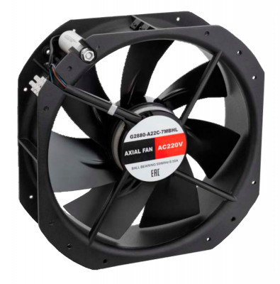 Вентиляторный модуль SILART, осевой, 230V, 80х280х280 мм (ВхШхГ), вентиляторов: 1, 69 дБ, поток: 1 865 м3/ч, для шкафов, цвет: чёрный