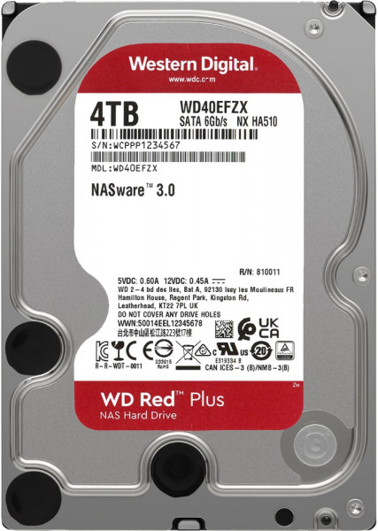 Жёсткий диск 4Tb SATA-III WD Red Plus (WD40EFZX)