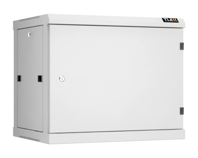 Шкаф телекоммуникационный настенный TLK Classic II, 19", 9U, 503х600х450 мм (ВхШхГ), дверь: металл, боковая панель: сплошная съемная, разборный, цвет: серый