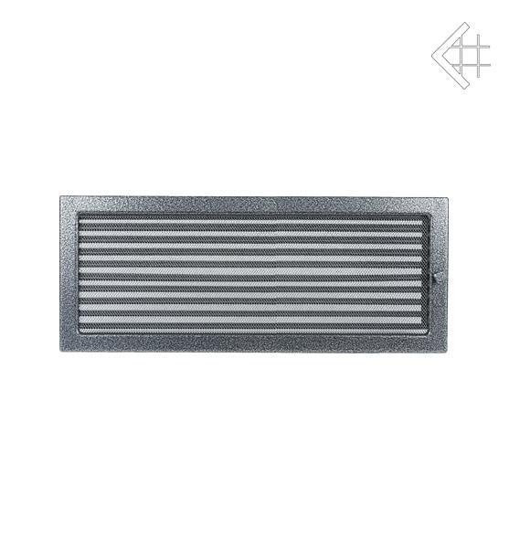 Вентиляционная решетка для камина Kratki 22х45 черная/хром пористая с жалюзи 22/45CSX