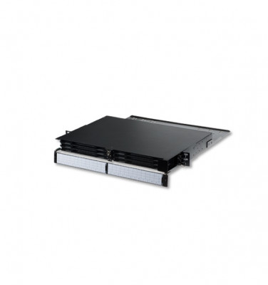 Коммутационная панель ВО Eurolan HD 47M-30, 1HU,  LC  невыдвижная, прямая, орг-йзер: предустановлен, цвет: чёрный, кассетная