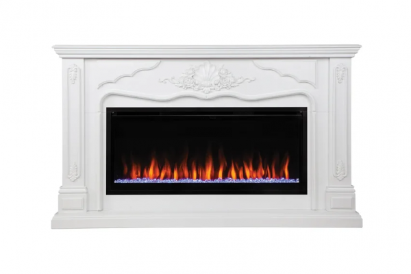 Линейный электрокамин Real-Flame Victoria 42 WT с очагом Saphir 42