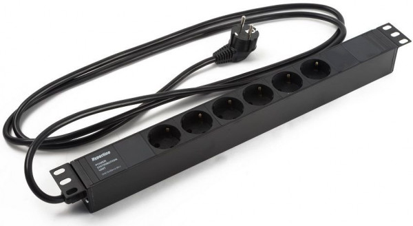 Блок розеток Hyperline SHE19-6SH-2.5EU