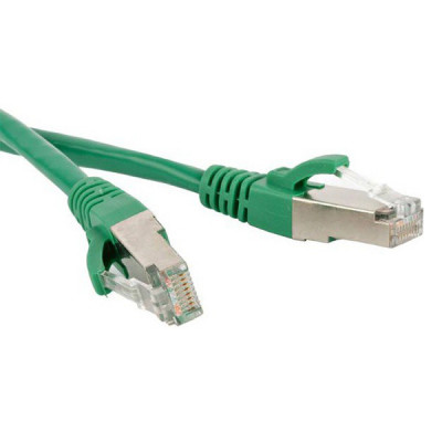 Шнур коммутационный Hyperline, кат. 5е, экр., SF/UTP, RJ45/RJ45, d 5,8 15м, LSZH, AWG26 зелёный, (PC-LPM-SFTP-RJ45-RJ45-C5e-15M-LSZH-GN)