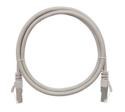Шнур коммутационный Nikomax, кат. 6, экр., S/FTP, RJ45/8P8C, 250 МГц, d 6,2 10м, PVC, AWG26 серый, класс E, (NMC-PC4SE55B-100-GY)