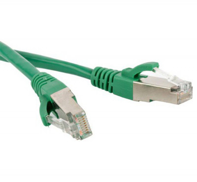 Шнур коммутационный Hyperline, кат. 6, экр., SF/UTP, RJ45/RJ45, d 6,2 1.5м, LSZH, AWG26 зелёный, (PC-LPM-SFTP-RJ45-RJ45-C6-1.5M-LSZH-GN)