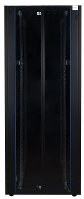 Шкаф телекоммуникационный напольный Datarex, IP20, 42U, 2010х800х1000 мм (ВхШхГ), дверь: двойная распашная, стекло, задняя дверь: двойная распашная, металл, боковая панель: сплошная съемная, разборный, цвет: чёрный, (DR-738541)