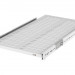 Полка TLK, перфорированная, выдвижная, 1U, 44,45х600 мм (ВхГ), нагрузка до 40 кг, для напольного шкафа, с комплектом крепежа, цвет: серый
