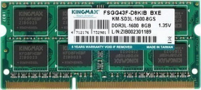 Оперативная память 8Gb DDR-III 1600MHz Kingmax SO-DIMM (KM-SD3L-1600-8GS)