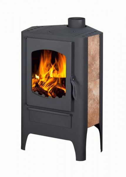 Дровяная печь ЭКОКАМИН БАВАРИЯ ЭКО УГЛОВАЯ С ПЛИТОЙ