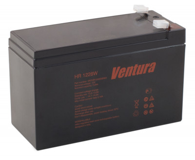 Аккумулятор для ИБП Ventura HR, 94х151х65 мм (ВхШхГ),  Необслуживаемый свинцово-кислотный,  12V/7,2 Ач, цвет: чёрный, (HR 1228W)