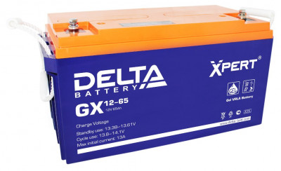 Аккумулятор герметичный свинцово-кислотный Delta GX 12-65
