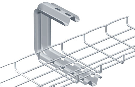 Кронштейн Cablofil, настенно-потолочн., для лотков h =200мм, крюкообразн., длина 278 мм, сталь, покрытие: м. Сендзимира