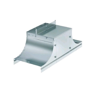 Крышка для отвода DKC S5 Combitech, плоская, вертикальная, 50х100 мм (ВхШ), длина: 360 мм, с перфорацией, для металлических лотков, толщина: 1 мм, сталь, покрытие: м. Сендзимира, с комплектом крепежа